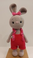 KRÓLIK miś szydełko maskotka zabawka prezent handmade amigurumi ręcznie