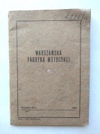 KSIĄŻECZKA GWARANCYJNA MOTOCYKL WFM M06 PRL 1962
