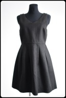 CAMAIEU sukienka czarna fakturowany materiał 40 L