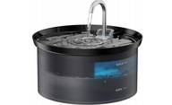 Fontanna dla zwierząt czarna BMDSAE pompka z podśw.LED 2,50l