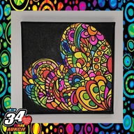 Obraz serce 2| 20×20 cm | praca artystyczna | MOW Wójnów | WOŚP
