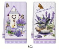 Ręcznik do rąk ścierka kuchenna zestaw 2 szt. lawenda R02