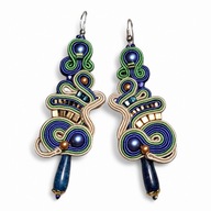 kolczyki długie wiszące perły Swarovski