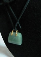 Awenturyn zielony, wisiorek - torebka