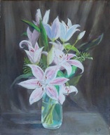 LILIE obraz olejny na płótnie 40 x 50