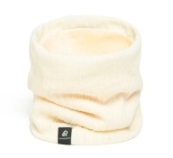 Ciepły zimowy komin w paski kremowy