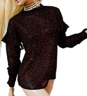 JACQUELINE DE YONG szyfonowa bluzka Z FALBANKAMI RETRO TRANSPARENTNA