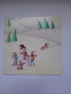 Bałwan i dzieci - karnet świąteczny z Tesco Dzieciąca kartka