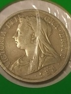 MONETA srebrna 1/2 Corony Half Crown ; 1896r Victoria ; Anglia !!!!