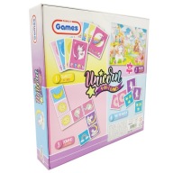 Gra planszowa Grafix Gry Familijne 4w1 Unicorn Zestaw Dla Dzieci Grafix