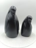 Dwa pingwiny z ceramiki - bardzo ładne mama i jej mały - 30cm i 20cm