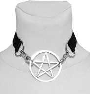 Rock choker Naszyjnik alternatywny Pentagram Obroża AUDREY 2 Rocklingerie