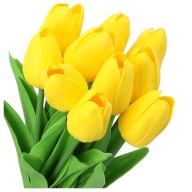 TULIPANY silikonowe BUKIET na STROIK do wazonu kwiaty sztuczne jak żywe