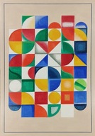 duży obraz olejny "Witraż II" 100 x 70 cm