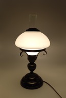 Śliczna Lampka nocna jak naftowa 220V - dwa (2) klosze - vinatge - 41cm