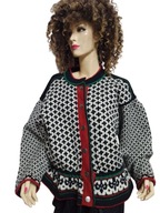 Grete Huus ciepły SWETER żakiet wełniany KARDIGAN 38/40