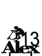 topper na tort dekoracja urodziny personalizacja SKATE!!!