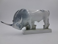 ZSOLNAY byk - figurka porcelanowa proj. Sinko vintage, Węgry