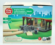 Drewniany zestaw Playtive 3+ | Lokomotywownia |13 elementów