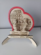 Stojąca dekoracja z drewna – Dzień Babci i Dziadka + personalizacja