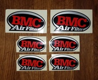 6x Naklejki sponsorskie BMC AIR FILTER na Ścigacz Crossa Quada Skuter Kask