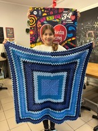 Kocyk robiony na szydełku