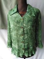 Bluzka zielona,transparentna z falbaną -40