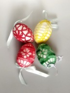 Ozdoby na wielkanoc pisanki szydełkowane jaja dekoracje do koszyczka