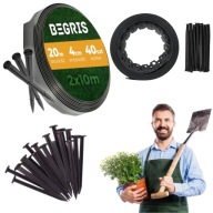 OBRZEŻE OGRODOWE PLASTIKOWE TRWNIKOWE CZARNE OBRZEŻA 2000CM X 4CM CZARNY