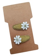 Spineczki spinki do włosów boho dla niemowlaka mini pyk kwiatuszek