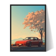 Mazda RX-7 FD3S 4 Plakat/Obraz w Ramce 40x30cm Prezent dla faceta