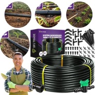 WĄŻ LINIA NAWADNIACZ KROPLUJĄCY 100M SYSTEM DO PODLEWANIA KROPELKOWEGO+77EL