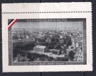 OLSZTYN, Prusy Wschodnie, duży znaczek 10x7 cm, reklama WWI /DF/