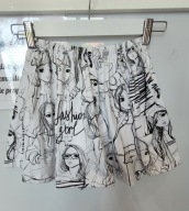 Chrisma spódniczka dziewczęca biało-czarna rozkloszowana Fashion Girl 122