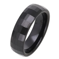 54757 Pierścionek ceramiczny średnica 18 mm obrączka czarna