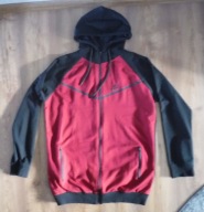 Bluza rozpinana z kapturem czarno-czerwona roz. XXL ok. 176cm