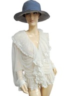 ANE MONE KOSZULA tiulowa haftowana falbany 40