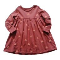 GEORGE bawełniana sukienka ze wzorem TĘCZA 80/86 cm