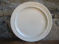 KREMOWY Płaski Talerz Obiadowy_Porcelit TUŁOWICE PRL