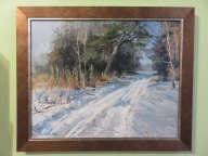 Beata Gugnacka - Pejzaż leśny -obraz olejny 40x50z ramą 47,5x57,5