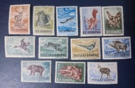 RUMUNIA SERIA NR1565-1576** ZWIERZĘTA LEŚNE 1956 STAN BDB- ZĄBKOWANA