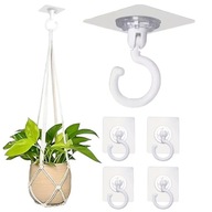 WIESZAK UCHWYT HACZYK HAK SAMOPRZYLEPNY DO DONICZKI DEKORACJI OZDÓB 5 SZT