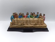 Ostatnia Wieczerza Jezus i 12 Apostołów stara odmodlona figurka duża 26cm