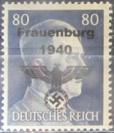 Niemcy stary znaczek z nadrukiem Frombork (2/13