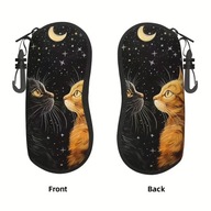 ETUI NA OKULARY KOT GWIAZDY KSIĘŻYC PÓŁKSIĘŻYC MAGIA ANIME PEŁNIA OCHRONA
