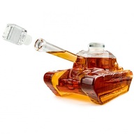 Szklana karafka w kształcie czołgu karafka do wódki whisky nalewki wina.