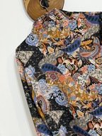 243 bluzka cienka w patchworkowy wzór kwiaty geometryczny golf Floyd S