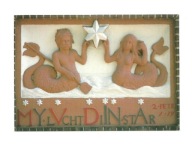 Pocztówka - Tryton i Syrena z gwiazdą / detal z holenderskiego domu ...