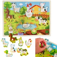 PREZENT NA WIELKANOC KLOCKI EDUKACYJNE UKŁADANKA DLA MALUCHA ZWIERZĄTKA