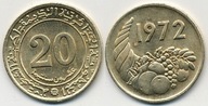 Algieria 20 Centimes - 1972r ... Monety